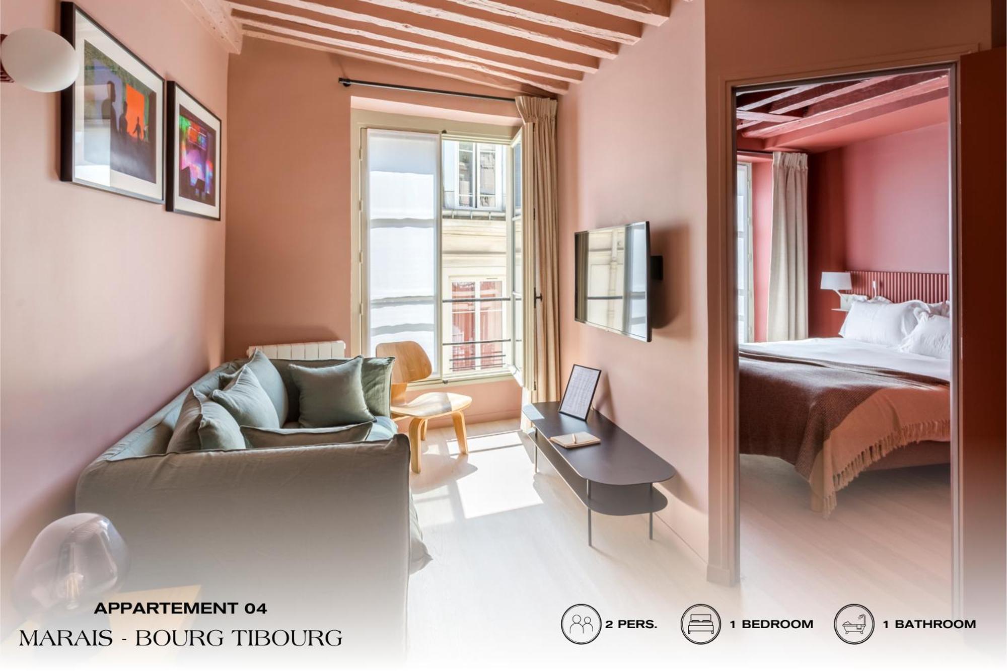 Beauquartier - Marais, Bourg Tibourg Appartement *