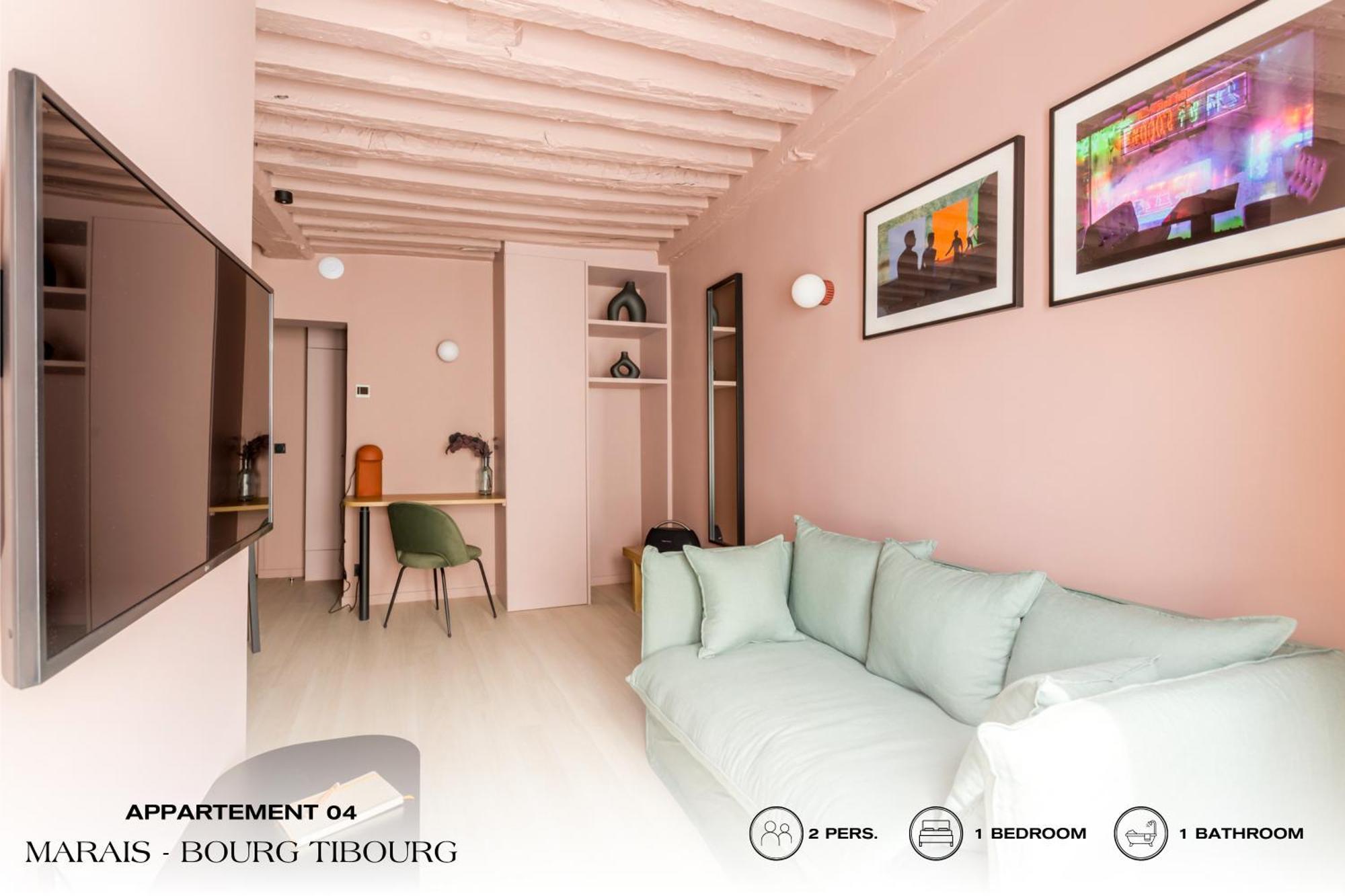 Appartement Beauquartier - Marais, Bourg Tibourg