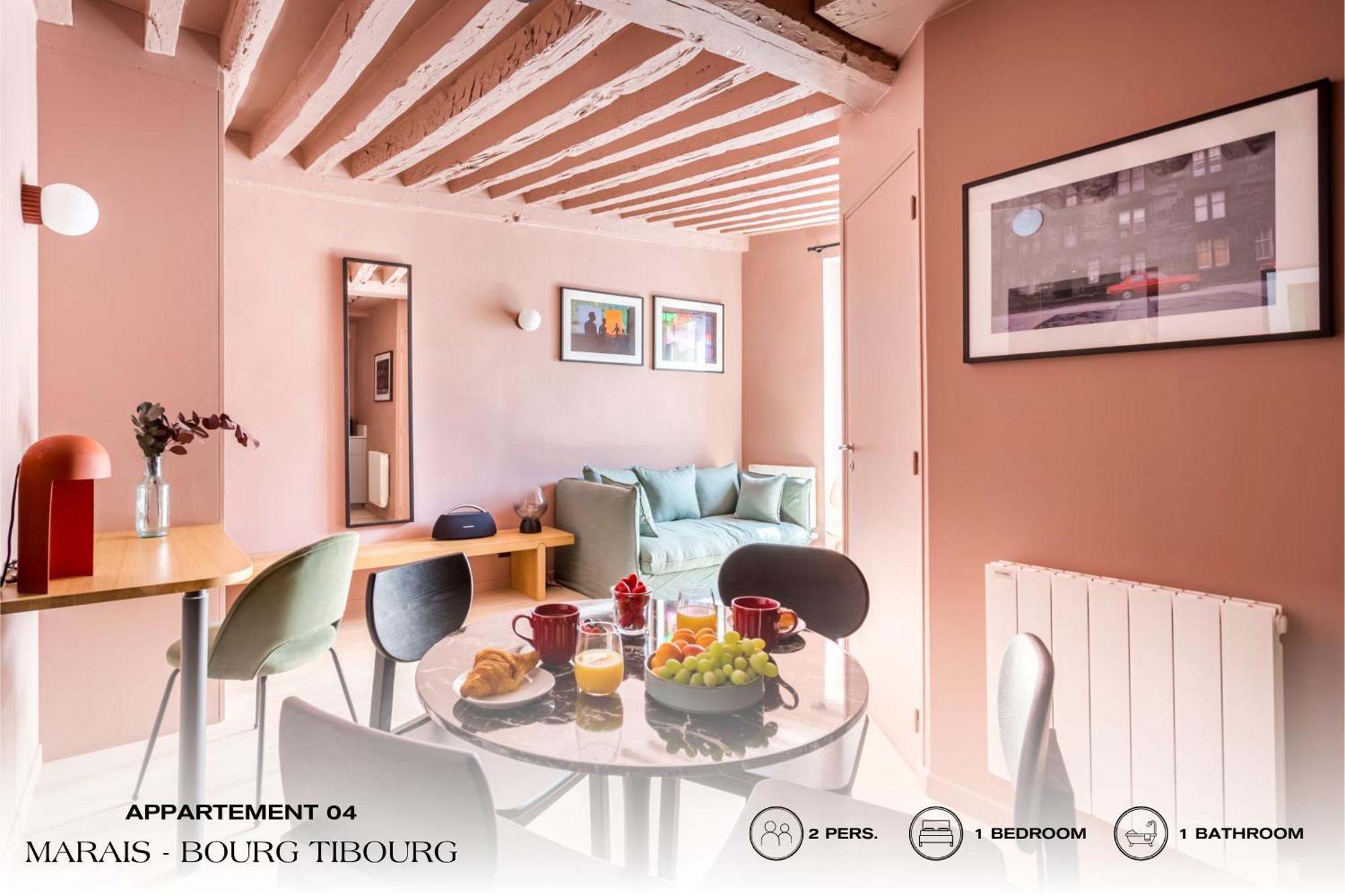 Beauquartier - Marais, Bourg Tibourg Appartement